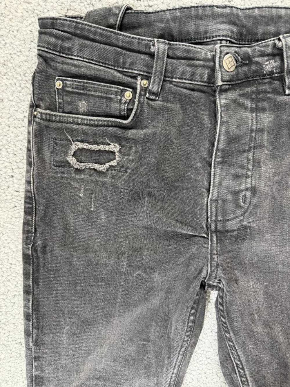 Ksubi Chitch Boneyard Black Slim Fit Distressed Jeans - Men's Size 31 - VGUC